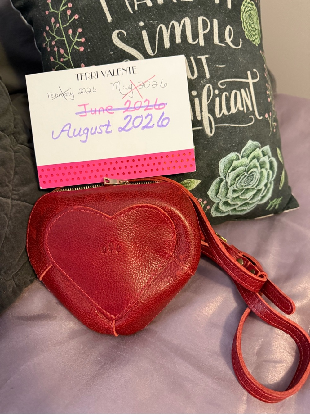 PLG Heart Crossbody Bag in Chili Red